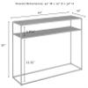 Crosley Furniture Braxton Sofa Console Table with Storage Shelf for Hall, Entryway, or Living Room, Matte Black view 3