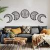 DYBOHF Room Decoration, 5 Pieces, Wall Decoration, Bedroom Decor, North Europe Wood Phase Moon Moon Indoor Bedroom Home Wall Decoration Bohemian (Black) view 1