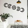DYBOHF Room Decoration, 5 Pieces, Wall Decoration, Bedroom Decor, North Europe Wood Phase Moon Moon Indoor Bedroom Home Wall Decoration Bohemian (Black) view 3