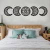 DYBOHF Room Decoration, 5 Pieces, Wall Decoration, Bedroom Decor, North Europe Wood Phase Moon Moon Indoor Bedroom Home Wall Decoration Bohemian (Black) view 4