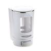 KROGER : Push Dispenser Liquid Soap Dispenser Glossy White 400 ml Heavy Duty ABS Plastic Body Liquid Soap Dispenser Wall Mounted for Bathroom Kitchen Hotel Office Silver Finished Dispenser view 3