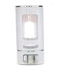 KROGER : Push Dispenser Liquid Soap Dispenser Glossy White 400 ml Heavy Duty ABS Plastic Body Liquid Soap Dispenser Wall Mounted for Bathroom Kitchen Hotel Office Silver Finished Dispenser view 4