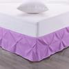 100% Egyptian Cotton 700-TC 1-Piece Pinch Pleat Bed Skirt 8" inch Drop Long Staple Durable Comfortable with Split Corners - (Queen -Lavender Solid) view 1