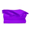 100% Egyptian Cotton Sheets, Purple Solid-FlexTop King Sheets Set, 600 Thread Count Extra Long Staple Cotton, Sateen Weave for Soft and Silky Feel, Fits Mattress Upto 10'' DEEP Pocket Mattress view 2