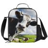 PrelerDIY Cow Lunch Box - Insulated Lunch Box for Kids Funny 3D Design with Side Pocket & Shoulder Strap Lunch Bag, Perfect for School/Camping/Hiking/Picnic/Beach/Travel view 1