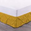 100% Egyptian Cotton 700-TC 1-Piece Pinch Pleat Bed Skirt 8" inch Drop Long Staple Durable Comfortable with Split Corners - (Grand King -Gold Solid) view 1