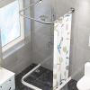 AWERQ Curved Shower Curtain Rod U Shaped Extendable Bathroom Bath Curtain Rail Bar Adjustable Stainless Steel Shower Curtain Pole Also Used for Dressing Room 110110110 view 2
