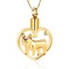 QJZM Dog in My Heart Cremation Jewelry for Pet Ashes Necklace 316L Stainless Steel Memorial Urn Pendant Keepsake-Silver_Necklace Box Funnel view 3