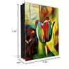 Concept Crystal Key Cabinet Storage Box with Frameless Glass White Board K15 Chic World: Cubist Tulip view 3