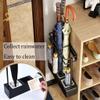 Umbrella Racks Modern Creative Umbrella Stand, Wall-Mounted Umbrella Bucket, Household Entrance Long/Short Umbrella Storage Rack, Large Capacity, 2 Colors (Color : Black) view 2