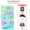 VOOVA & MOVAS Mermaid Beach Towel for Toddler, 28"X54",330GSM, Large Soft Absorbent Cotton Pool Towels for Toddler,Ideal for Swim, Surf, Beach, Bathroom and Camping view 2