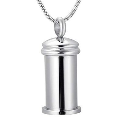 TIANZXS Keepsakes Urns for Pet/Human Ashes Cremation Jewelry Pendant Necklace Unique Bottle Design Funeral Casket Container Silver