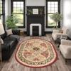 5x7 Oval Indoor Area Rug for Living Room, Dining Room, Bedroom, Entryway | Alfombras para Salas | Traditional, Oriental | Red 5'3'' x 7'3'' Oval view 1