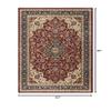 5x7 Area Rug for Living Room, Dining Room, Bedroom, Entryway | Alfombras para Salas | Traditional, Oriental | Indoor | Red 5'3'' x 7'3'' view 2