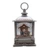 Christmas by Roman Inc., Confetti Lites Collection, 8.75" H LED Swirl Confetti Light Pewter HOLY, Lantern, Snow Globe, Holiday Home Dcor, Santa, Cardinal, Nutcracker, Snowman, Reindeer (3x5x8) view 1