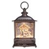 Christmas by Roman Inc., Confetti Lites Collection, 8.75" H LED Swirl Confetti Light Pewter HOLY, Lantern, Snow Globe, Holiday Home Dcor, Santa, Cardinal, Nutcracker, Snowman, Reindeer (3x5x8) view 2