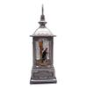 Christmas by Roman Inc., Confetti Lites Collection, 8.75" H LED Swirl Confetti Light Pewter HOLY, Lantern, Snow Globe, Holiday Home Dcor, Santa, Cardinal, Nutcracker, Snowman, Reindeer (3x5x8) view 4