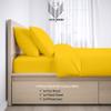 100% Egyptian Cotton Sheets, Golden Solid-California King Sheets Set, 600 Thread Count Extra Long Staple Cotton, Sateen Weave for Soft and Silky Feel, Fits Mattress Upto 10'' DEEP Pocket Mattress view 3