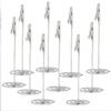 10Pcs Place Card Holder Metal Wires Memo Clip Note Card Holders Table Number Clip Clamp Clip for Wedding Party Clay&Cake Decor Place Cards & Place Card Holders view 1