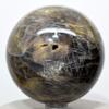 68mm Black Moonstone Sphere Sparkling Natural Feldspar Mineral Ball Holistic Sheen Crystal Polished Stone - Madagascar + Stand view 2