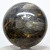68mm Black Moonstone Sphere Sparkling Natural Feldspar Mineral Ball Holistic Sheen Crystal Polished Stone - Madagascar + Stand view 3