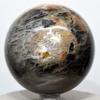 68mm Black Moonstone Sphere Sparkling Natural Feldspar Mineral Ball Holistic Sheen Crystal Polished Stone - Madagascar + Stand view 4