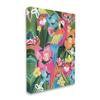 Stupell Industries Tropical Flowers and Parrot Whimsical Florals view 1