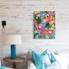 Stupell Industries Tropical Flowers and Parrot Whimsical Florals view 2