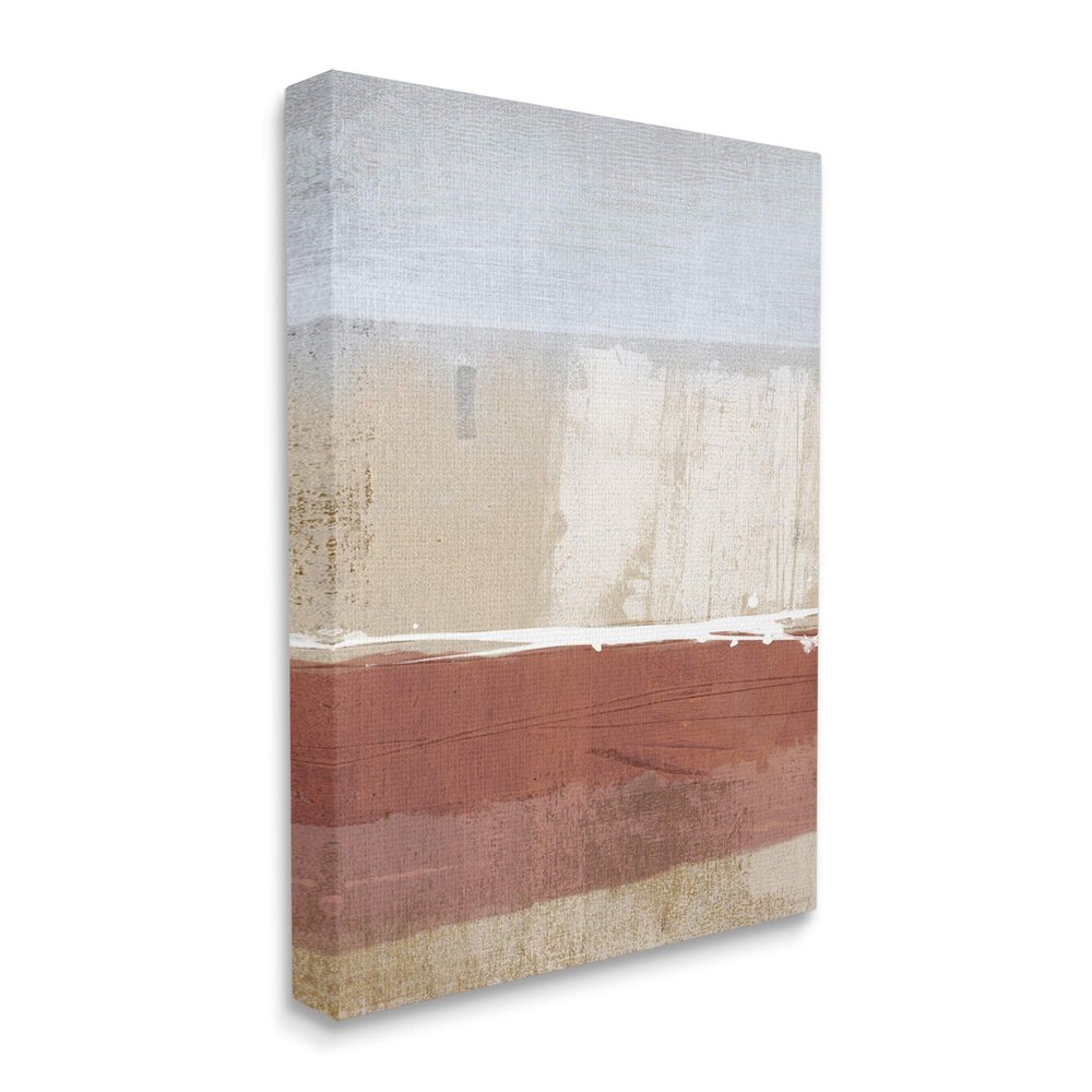 Stupell Industries Abstract Ombre Shapes Brown Green Tan
