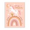 Stupell Industries You are Magical Inspirational Pink Unicorn Rainbow view 1