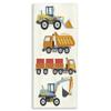 Stupell Industries Construction Vehicles Playful Bulldozer Dump Truck, Designed by Kim Allen Canvas Wall Art, 17 x 40, Grey view 1
