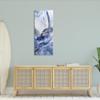 Stupell Industries Stylized Blue Sea Turtle Swimming in Ocean, Designed by Stellar Design Studio Canvas Wall Art, 20 x 48, Off- White view 2