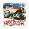 1934 Swiss Grand Prix - Bern Switzerland - Vintage Car Racing Poster - Fine Art Rolled Canvas Print 20in x 26in view 1