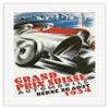 1934 Swiss Grand Prix - Bern Switzerland - Vintage Car Racing Poster - Fine Art Rolled Canvas Print 16in x 20in view 1