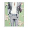 Stupell Industries Men's Fashion Business Suit Over Pink Flowers view 1