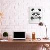 Stupell Industries Cool Panda Sunglasses Black and White Paint Drip view 2