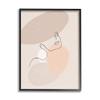 Stupell Industries Minimal Female Line Drawing Over Abstract Shapes view 1