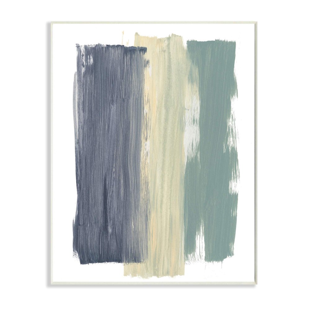 Stupell Industries Abstract Vertical Paint Strokes Blue Yellow Green