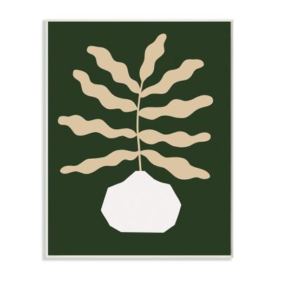 Stupell Industries Minimal Potted Plant Yellow Foliage Over Green