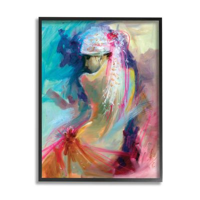 Stupell Industries Colorful Abstract Nude Female Portrait Back