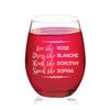 Veracco Live Like Rose Dress Like Blanche Think Like Dorothy Speak Like Sophia - Stemless Wine Glass - Funny Birthday Gift For Someone Who Loves Drinking Bachelor Party Favors (Clear, Glass) view 1