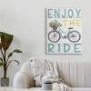 Stupell Industries Enjoy The Ride Phrase Flower Basket Bicycle view 2