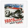 1934 Swiss Grand Prix - Bern Switzerland - Vintage Car Racing Poster - Fine Art Rolled Canvas Print 11in x 14in view 1