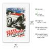 1934 Swiss Grand Prix - Bern Switzerland - Vintage Car Racing Poster - Fine Art Rolled Canvas Print 11in x 14in view 2