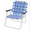 Rio Brands High-Back Folding Web Lawn Chair, Blue/White view 2