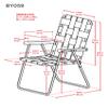 Rio Brands High-Back Folding Web Lawn Chair, Blue/White view 4
