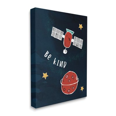 Stupell Industries Be Kind Phrase Red Planet Satellite and Stars