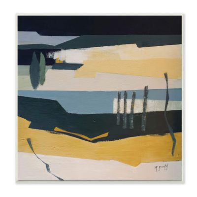Stupell Industries Sometimes Obvious Montel Abstract Landscape Lake