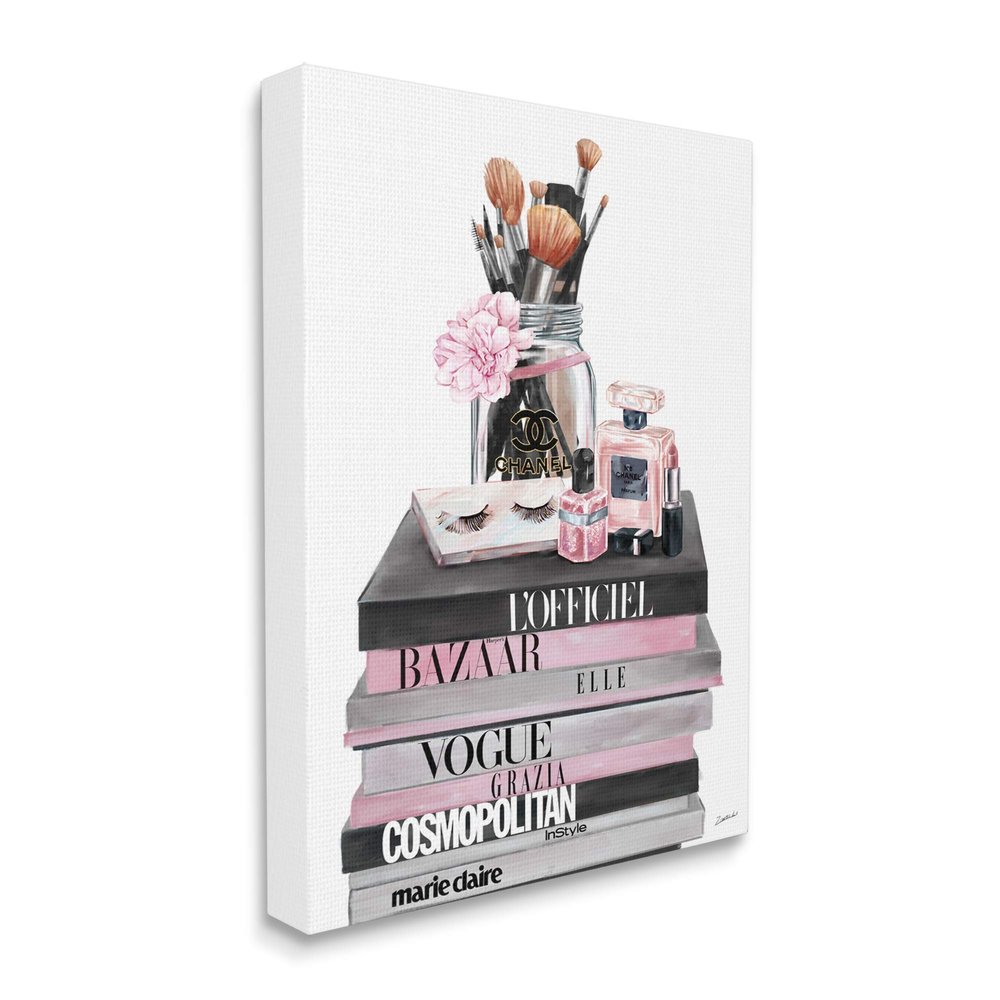 Stupell Industries Fashion Accessories Glam Magazine Book Stack