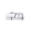 TRULY SOFT Printed Windowpane White and Charcoal Grey Polyester 4-Piece King Sheet Set, Geometric Themed, for Men and Women, Oeko-TEX Certified Confidence view 2